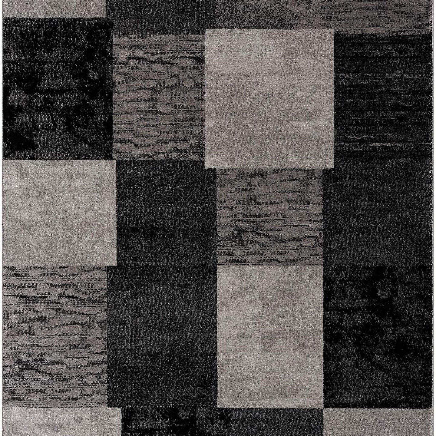 Edge Collections - 2' X 6' - Gray - Cozy Geometric Area Rug for Modern Interiors - 1 Piece