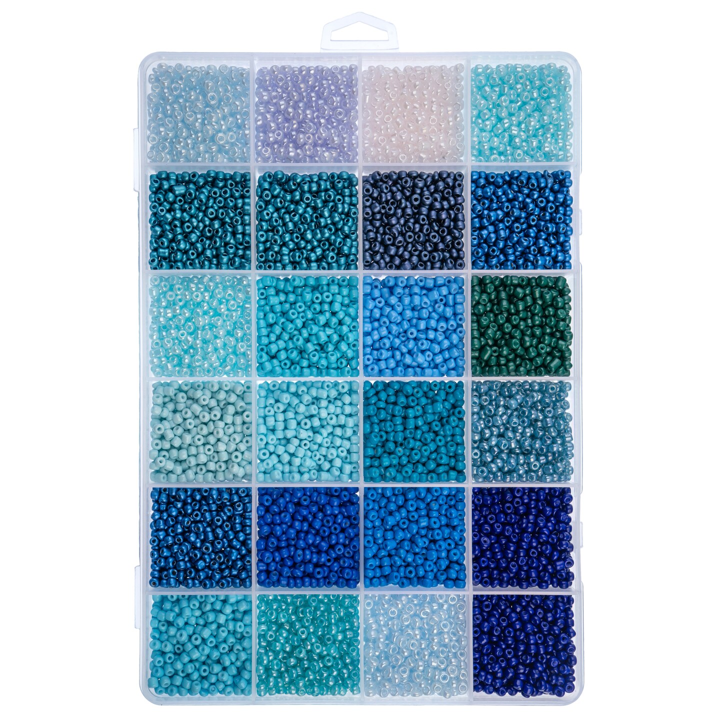 John Bead 12500pcs Assorted 24 Colors Glass Seed Beads 8/0 Jewelry Making Bead Box