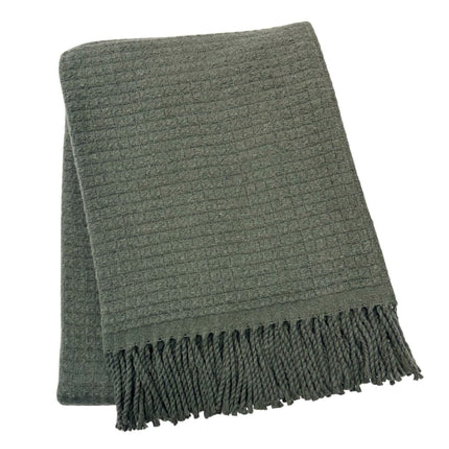 Edge Collections - 50" x 67" - Green - Cozy Woven Throw Blanket for Warmth and Style - 1 Piece