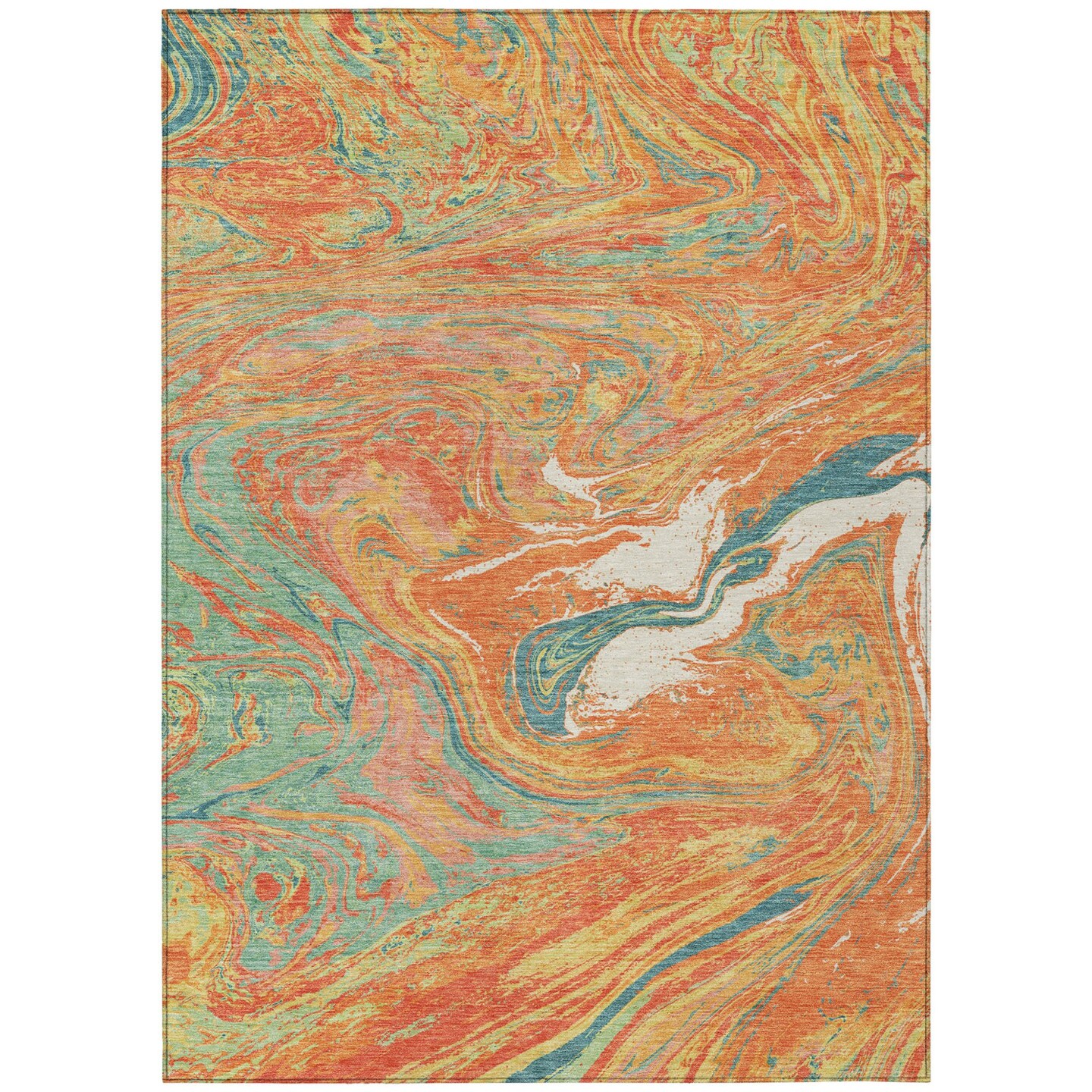 Edge Collections - 8' x 10' - Multicolor - Artistic Washable Area Rug for Indoor and Outdoor Use - 1 Piece