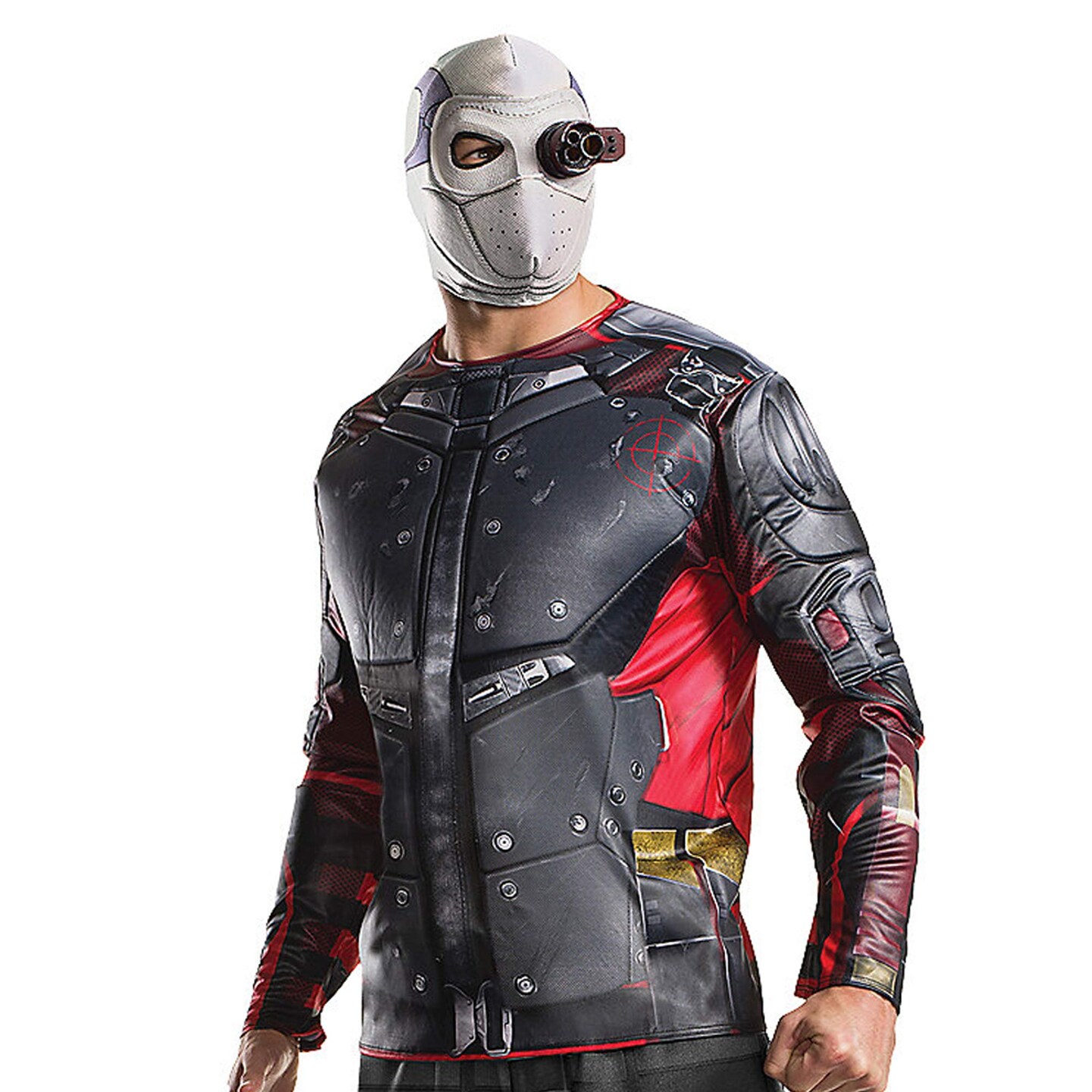 Men&#x27;s Suicide Squad Deadshot Costume Adult 42-44 Padded Top Mask