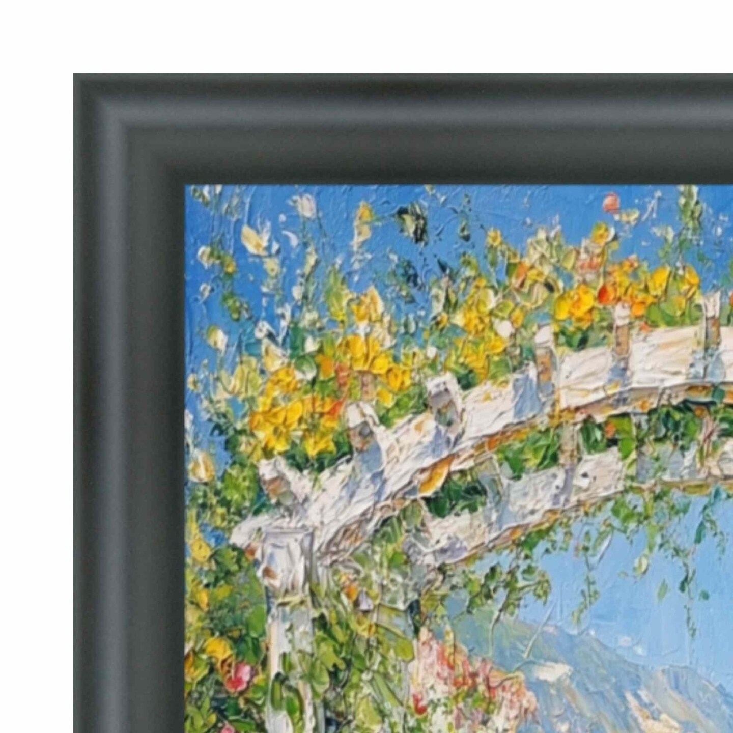 Round Matte Black Picture Frame 16x16 frame