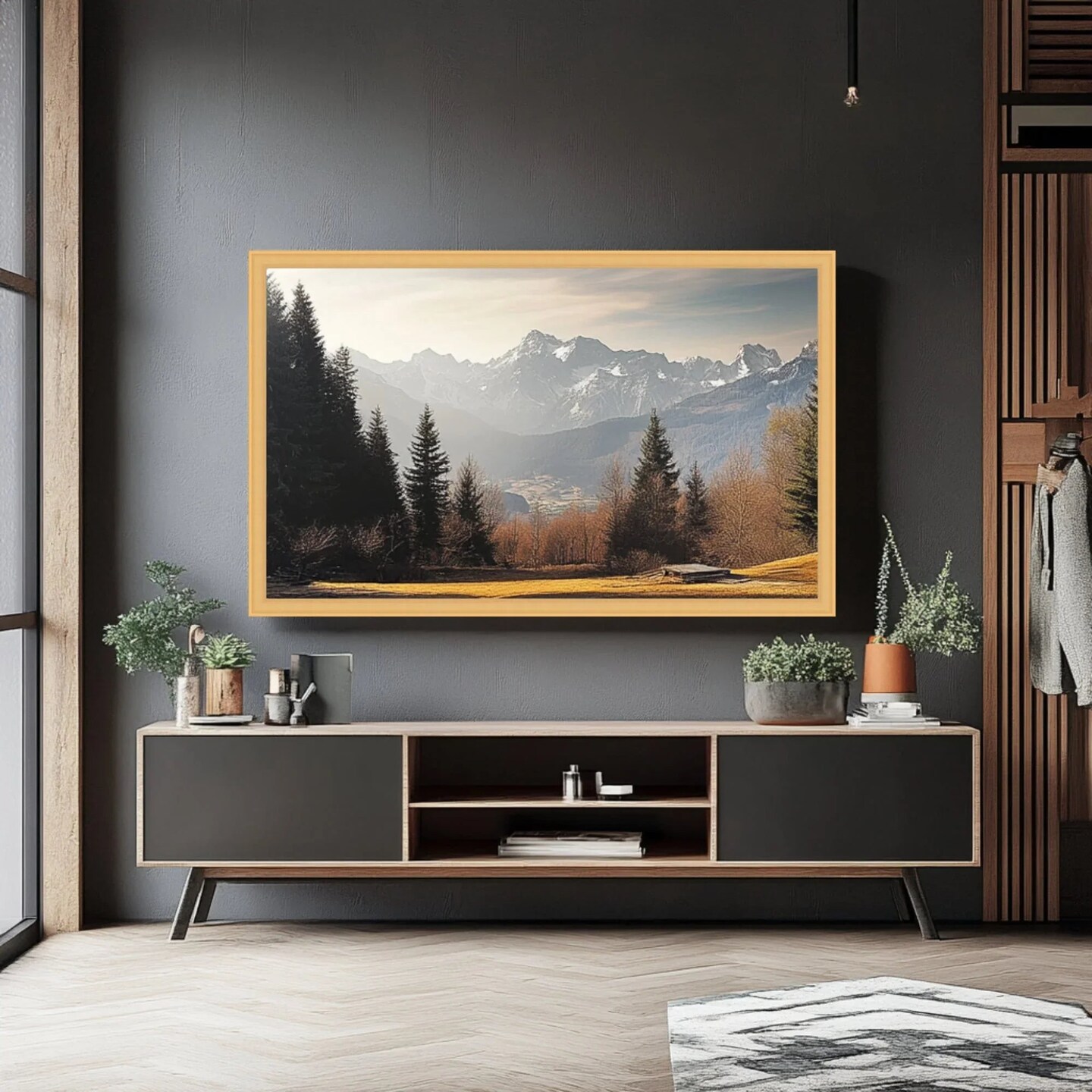 100 Inch TV Picture Frame - Decorative Custom frame for 100 inch TV Samsung