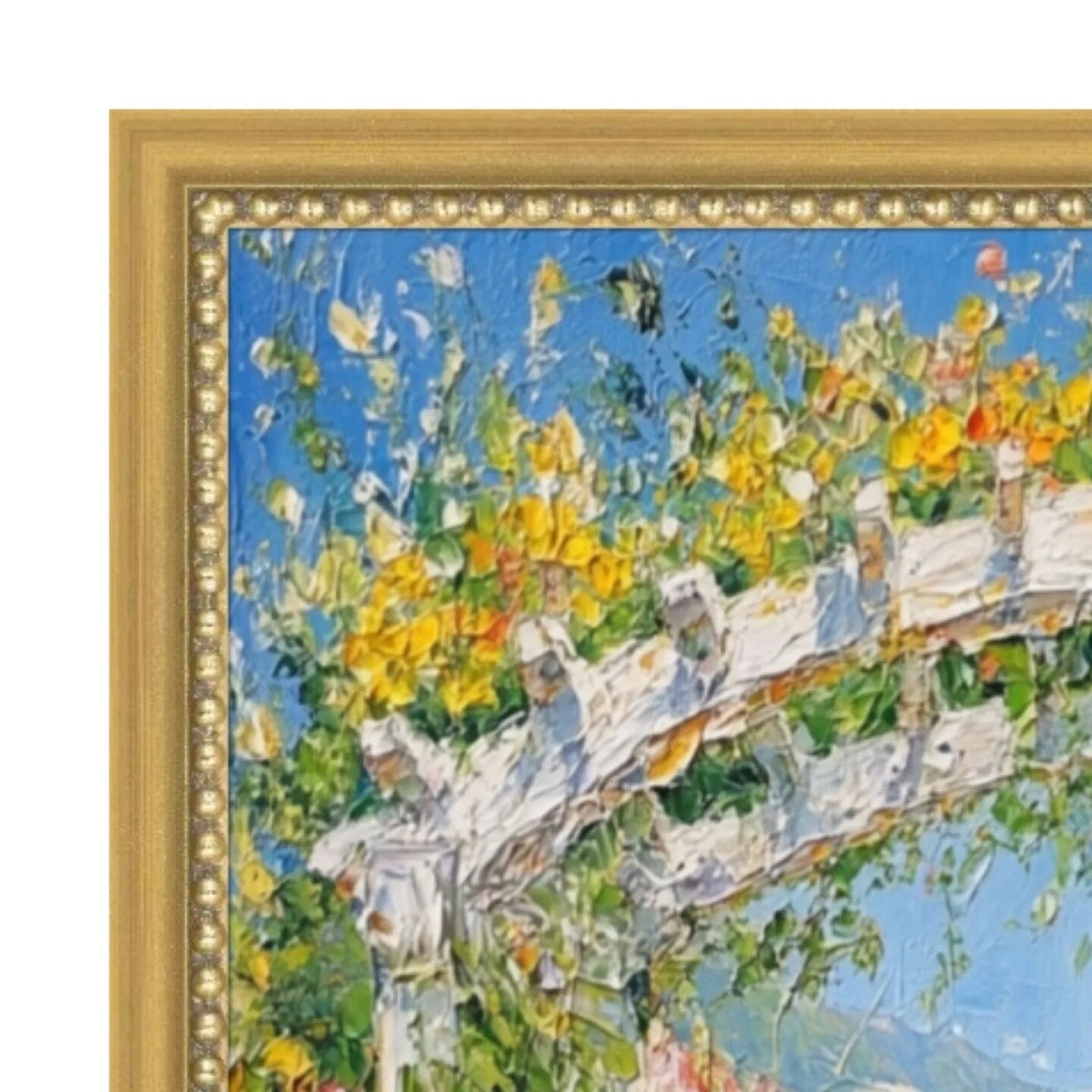 Narrow Bead Antique Gold Picture Frame 12x18 frame