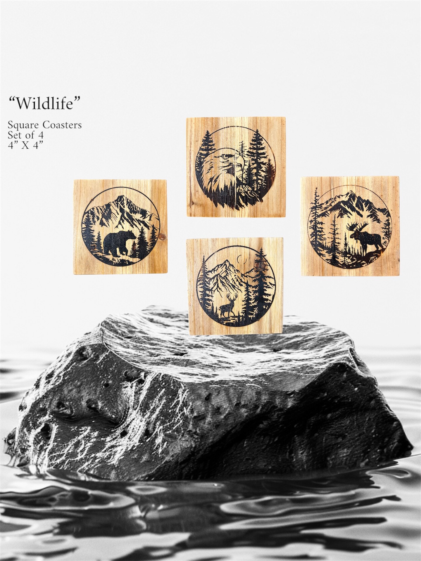 Wood-burned Coasters, Square | MakerPlace by Michaels