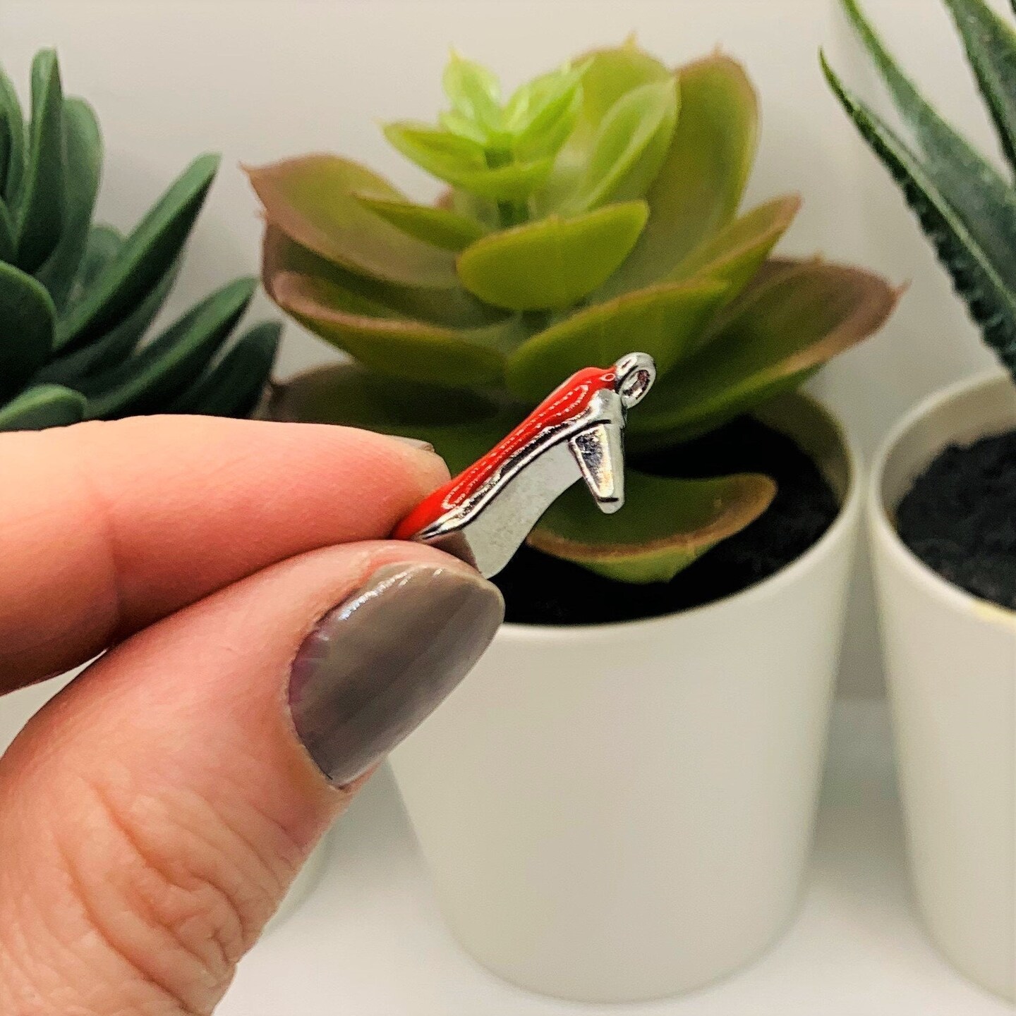 Red Ruby Heels Charms, 22x10mm