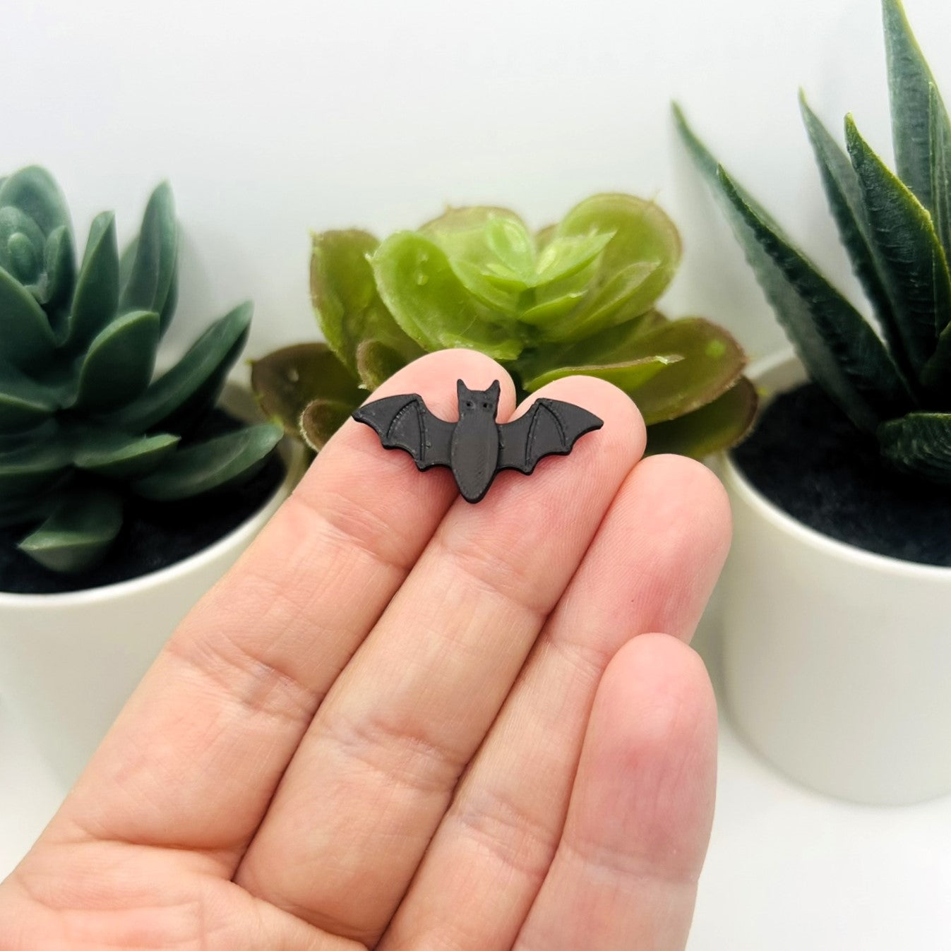 Hanging Bat Halloween Charms, 27x13mm