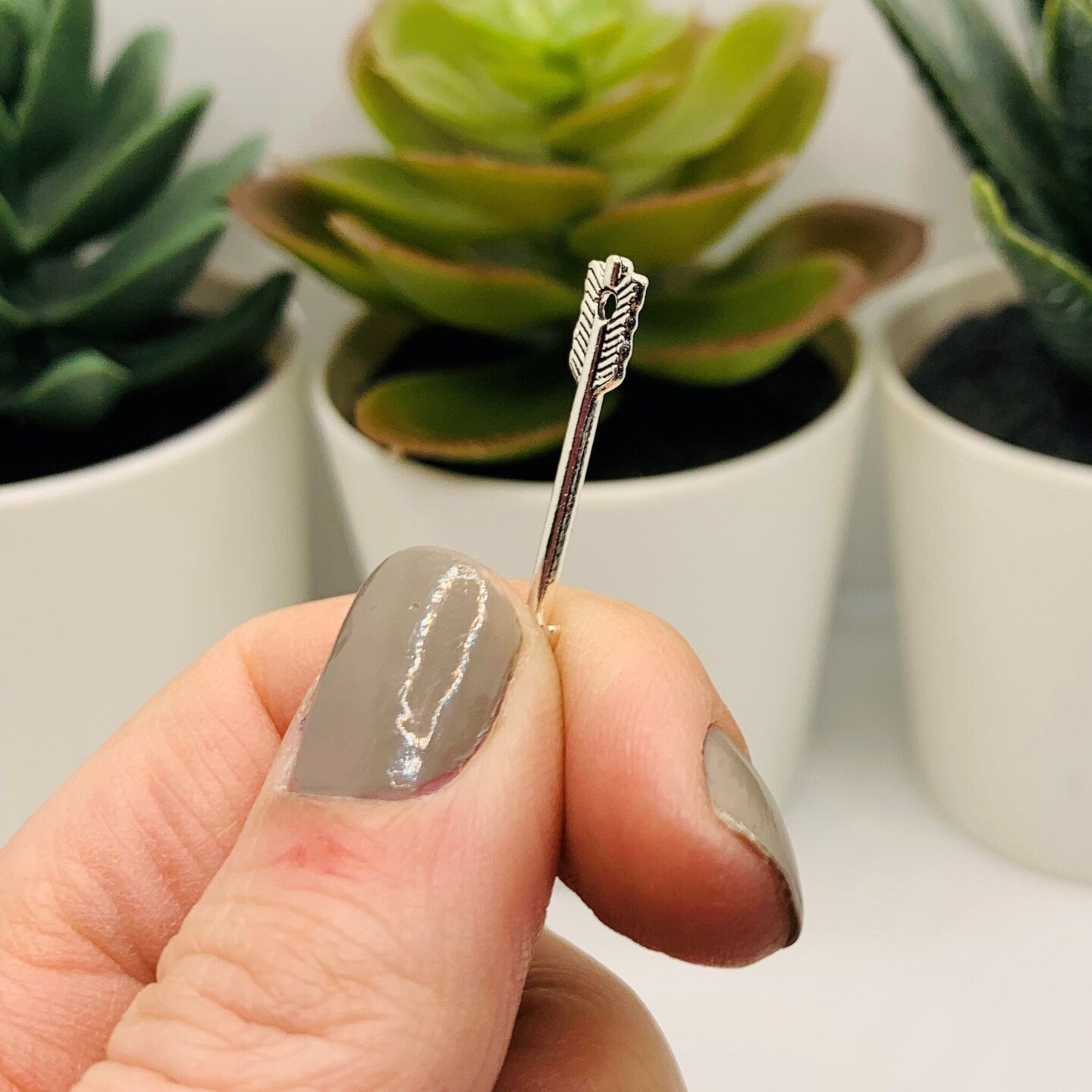 Silver Arrow Charms, 29x5mm