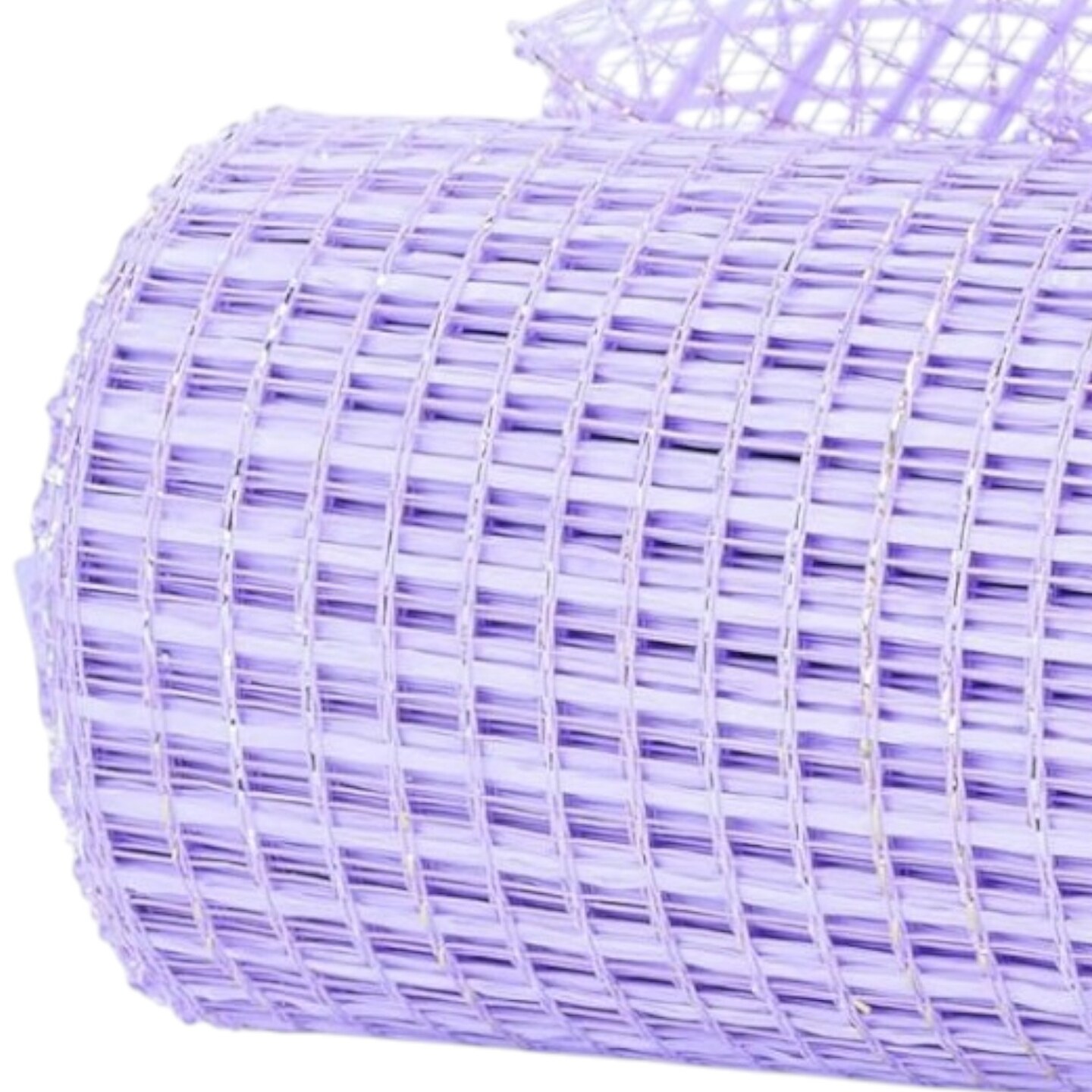 Deco Mesh: 10" Lavendar Purple Metallic Weave Mesh - 10 Yards - Wreaths, Bows, Crafts, and Decorations