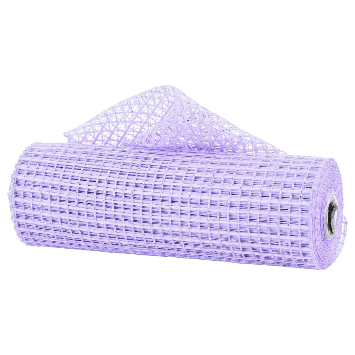 Deco Mesh: 10" Lavendar Purple Metallic Weave Mesh - 10 Yards - Wreaths, Bows, Crafts, and Decorations