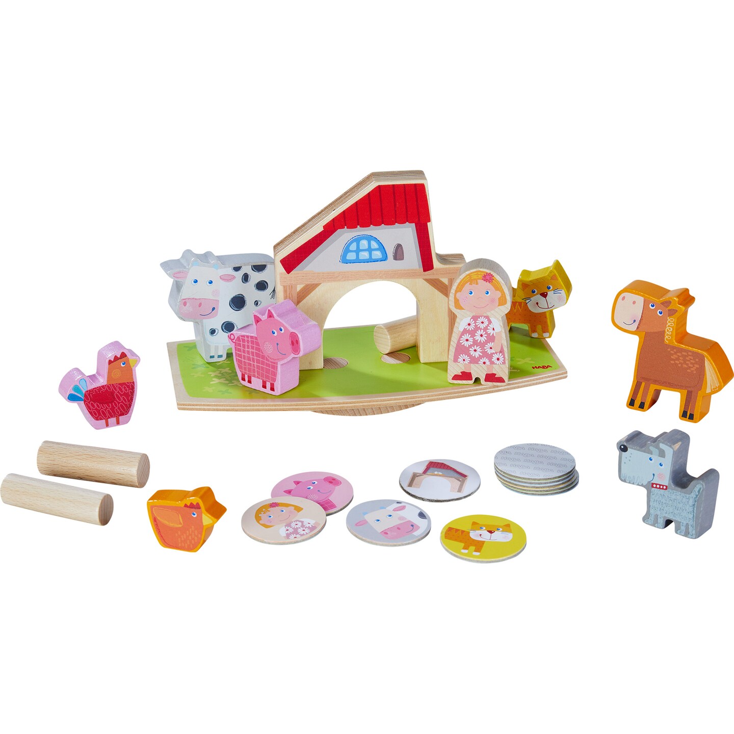 HABA Animal Balancing Act Wobbly Stacking Dexterity Game for Ages 2+ (Made in Germany)