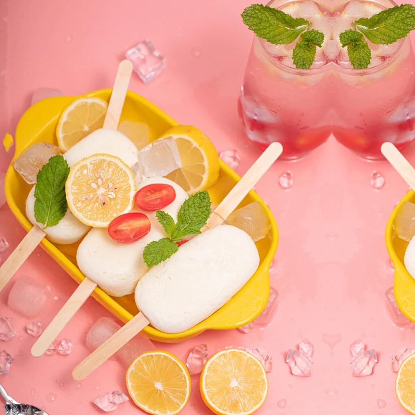 Cakesicle Molds Silicone, Cake Pop Molds Shapes, 2 Pack Silicone Popsicle Molds With 50 Sticks & 50 Bags for DIY Ice Popsicle