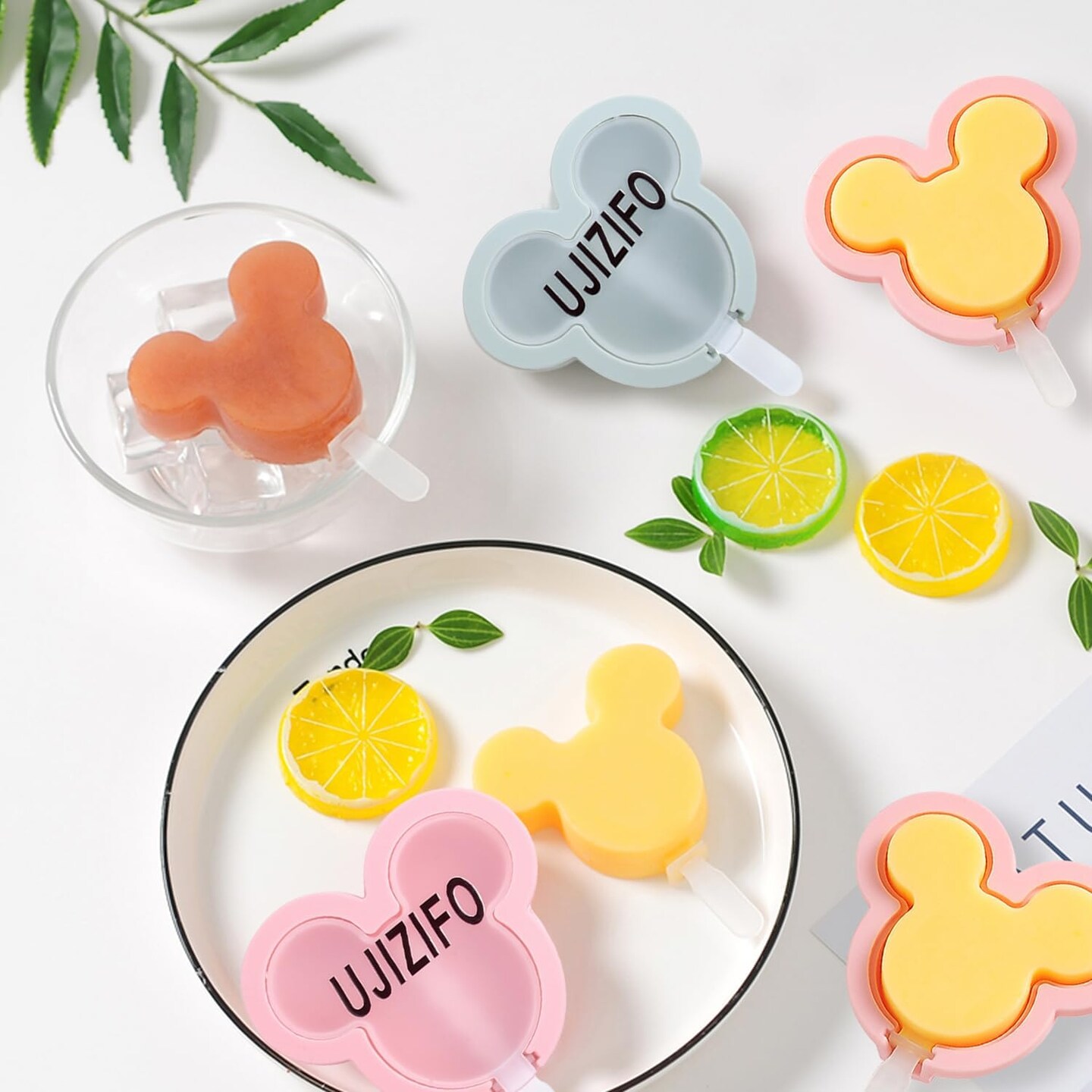 Reusable Silicone Popsicle Molds – Cute Cartoon Ice Pop Molds with Lids and Sticks, BPA-Free, Easy Release, Perfect for Kids and Cake Pops