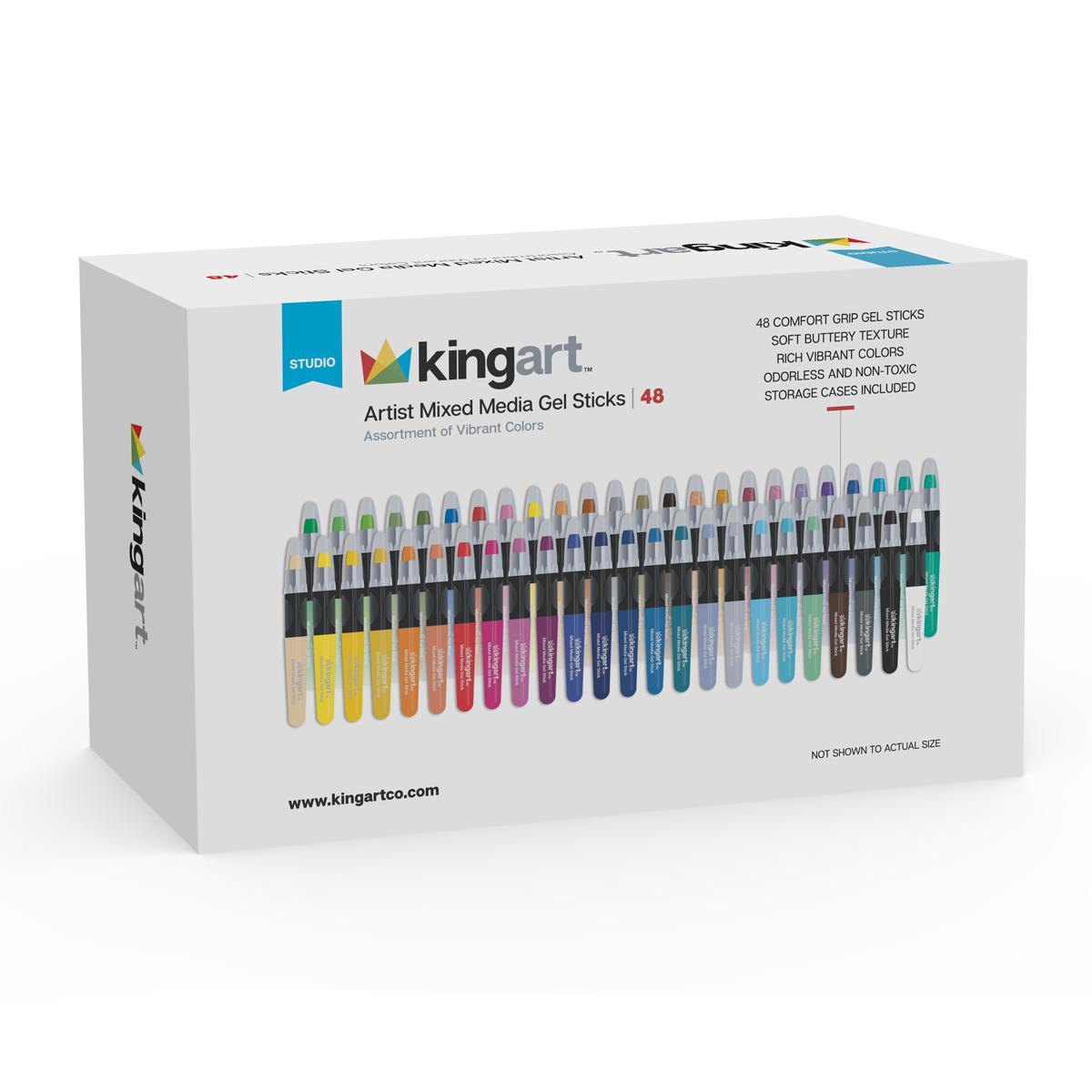 KINGART&#xAE; Gel Stick Crayons, 48 Colors