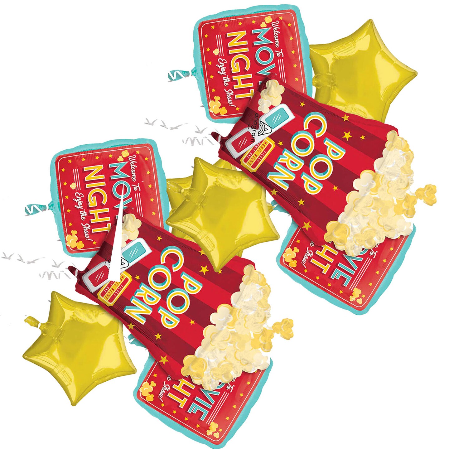 Anagram&#xAE; Movie Night Balloon Bouquet