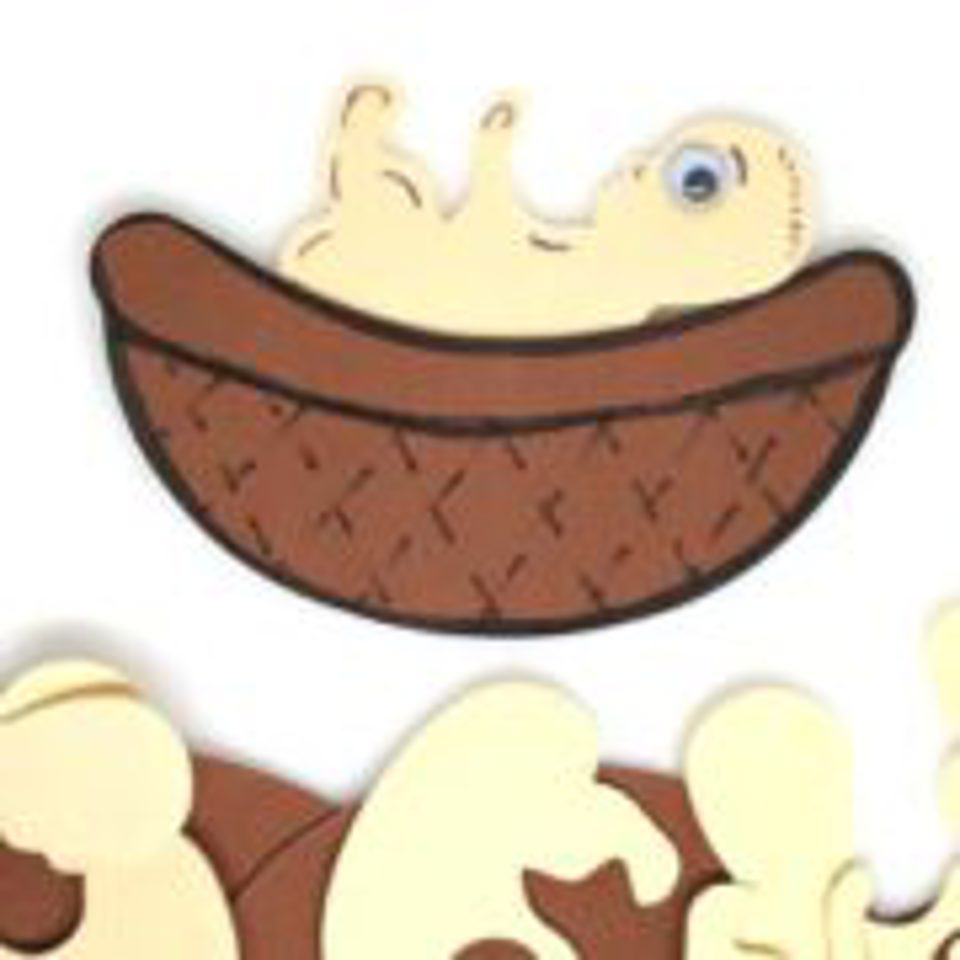 Baby Moshe Foam Shapes 40 Pack – Moses in Basket Craft Cutouts for Passover, Hebrew School & Jewish Classroom Projects