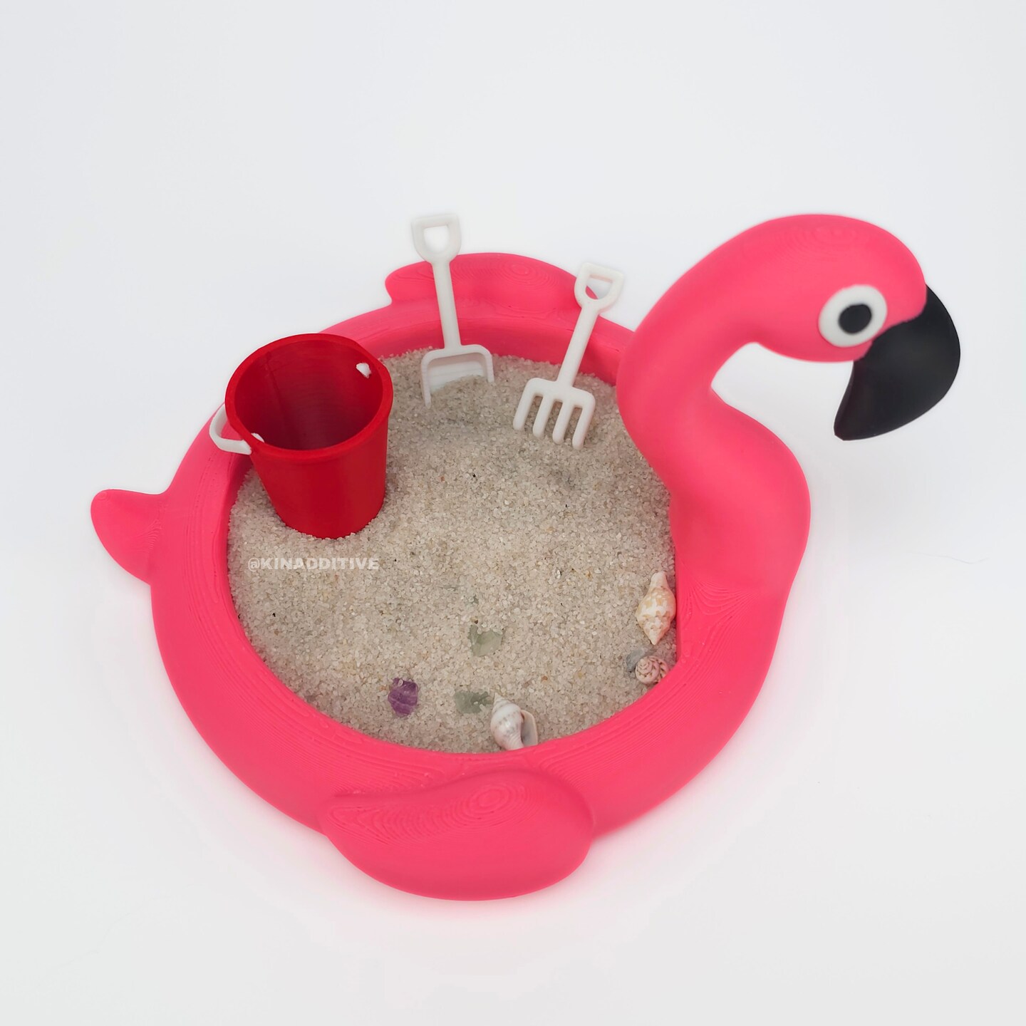 Mini Flamingo Sandbox Zen Garden with Sand and Mini Tools