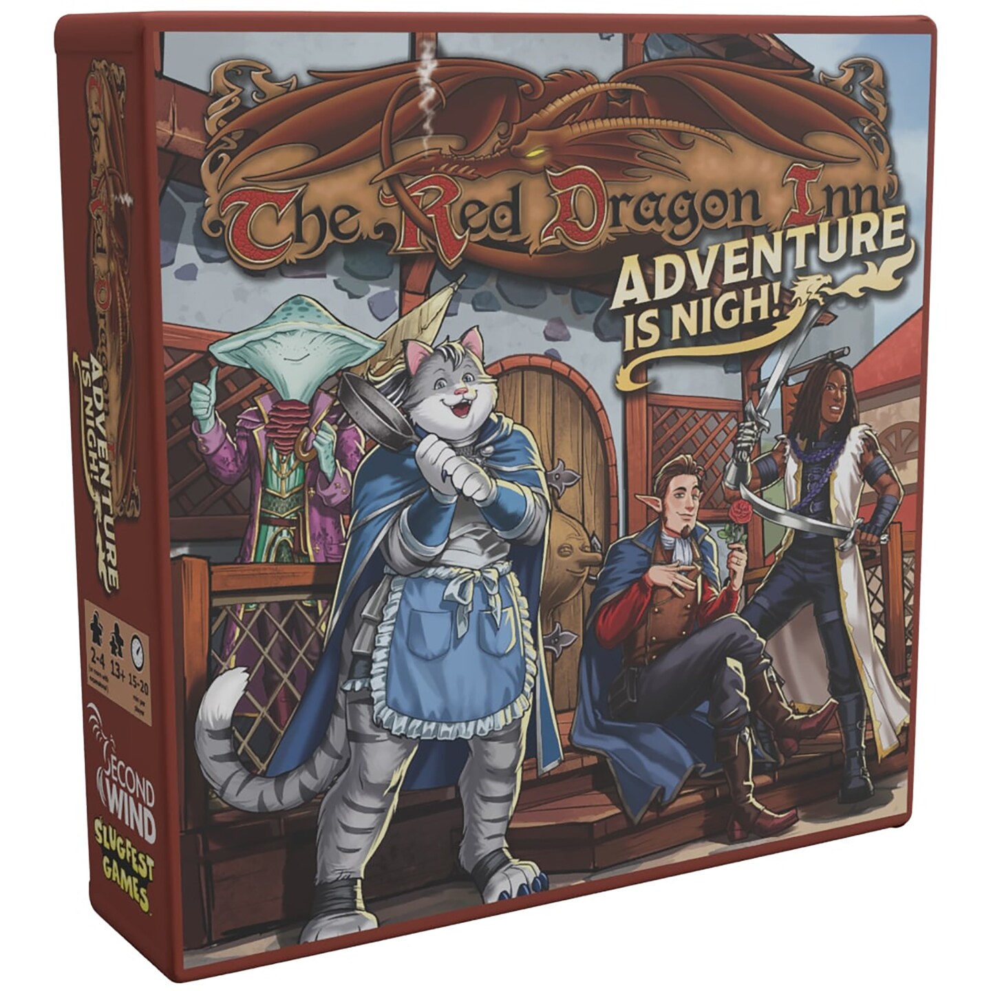 SlugFest Games: The Red Dragon Inn: Adventure is Nigh - Standalone Or Combine, Fantasy Tavern Board &#x26; Card Game, New Characters, Ages 14+, 2-4 Players