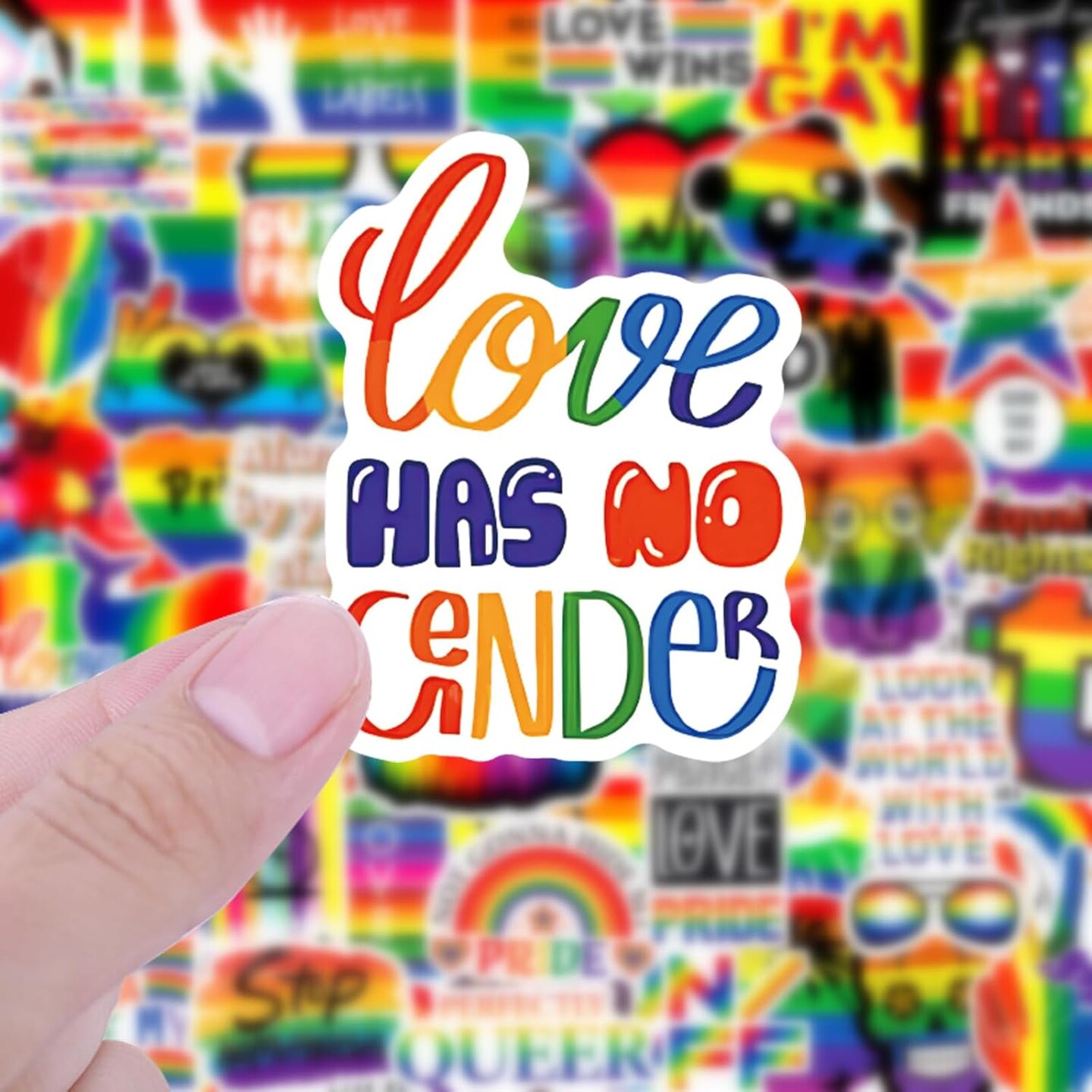 200PCS Gay Pride Stickers for LGBTQ, Waterproof Pride Support Rainbow Stickers Accessories for Water Bottle Laptop Skateboard Phone Guitar Month Decorations