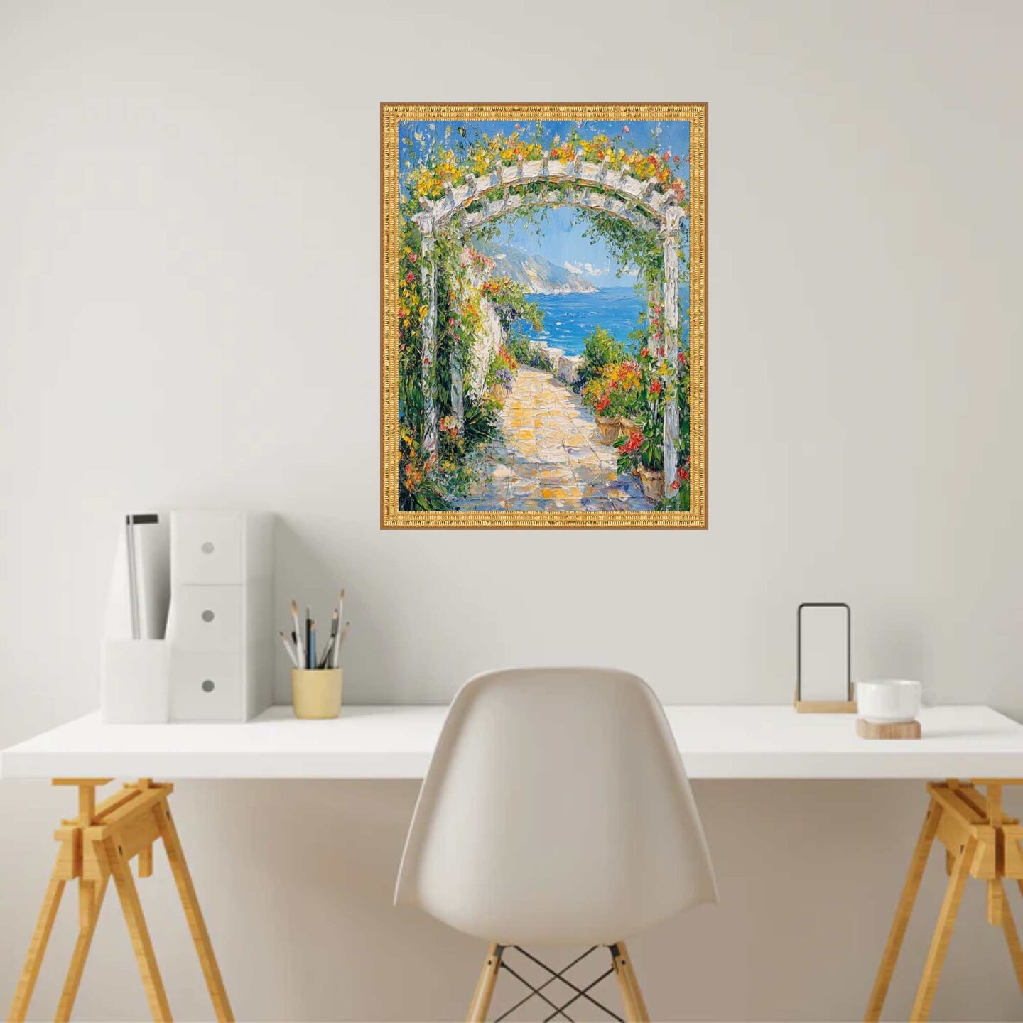 Contemporary Modern Slim Bright Gold Pebbled Texture Picture Frame 20x24 frame