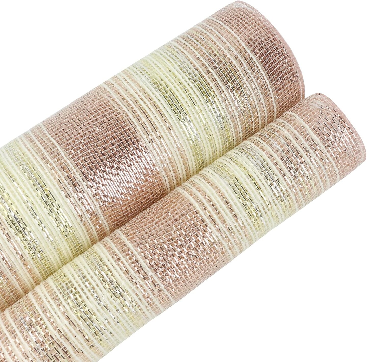 Mesh Ribbon for Wreath Gold Silver and Rose Gold Ombr&#xE9; Deco Mesh 10 Inch Christmas Metallic Mesh Crafts Supplies
