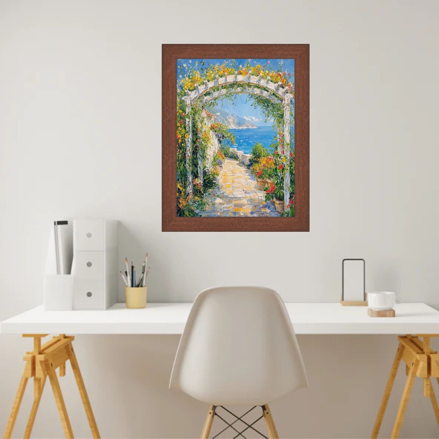Dark Walnut Wood Grain Picture Frame - Home Office Decor 11x14 frame