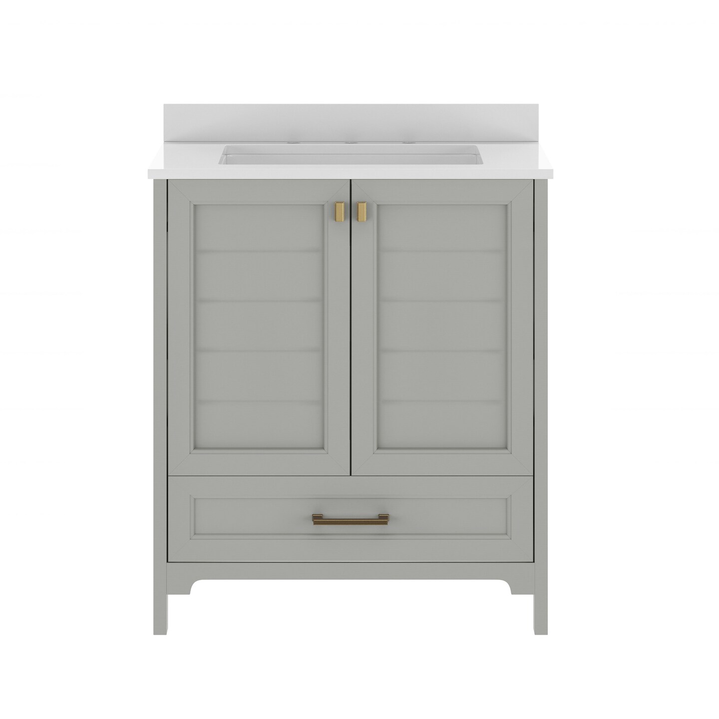 Merrick Lane Argos Single Sink Bathroom Vanity with Undermount Basin, Soft-Close Cabinet, Easy-Glide Drawer, and Carrara Marble Finish Countertop