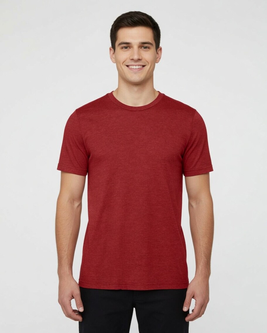 BELLA + CANVAS CVC Short Sleeve Crewneck Jersey T-Shirt for Casual Layering & Custom Printing Essential Tee