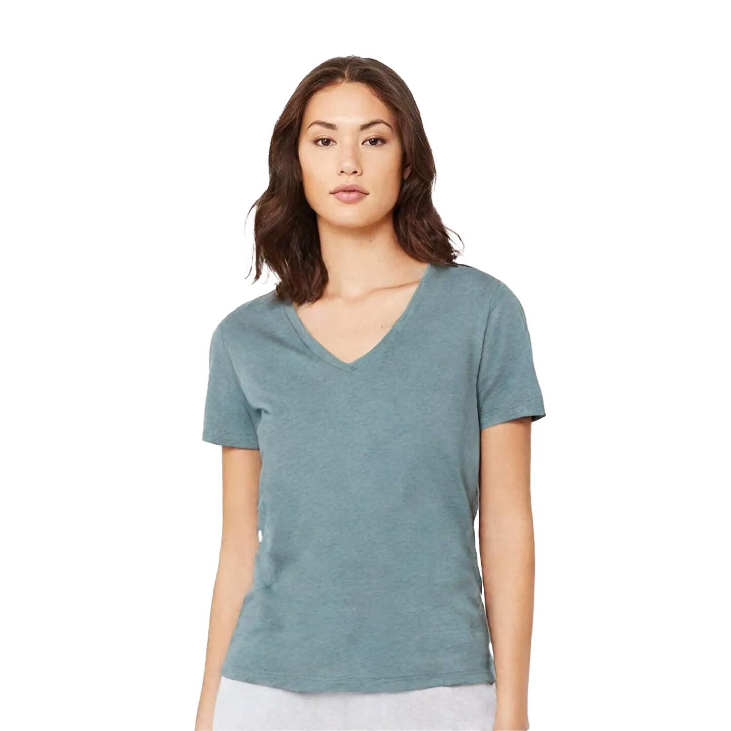 BELLA + CANVAS Women’s V-Neck Short Sleeve Tee – Soft Lightweight Shirt for Casual Wear