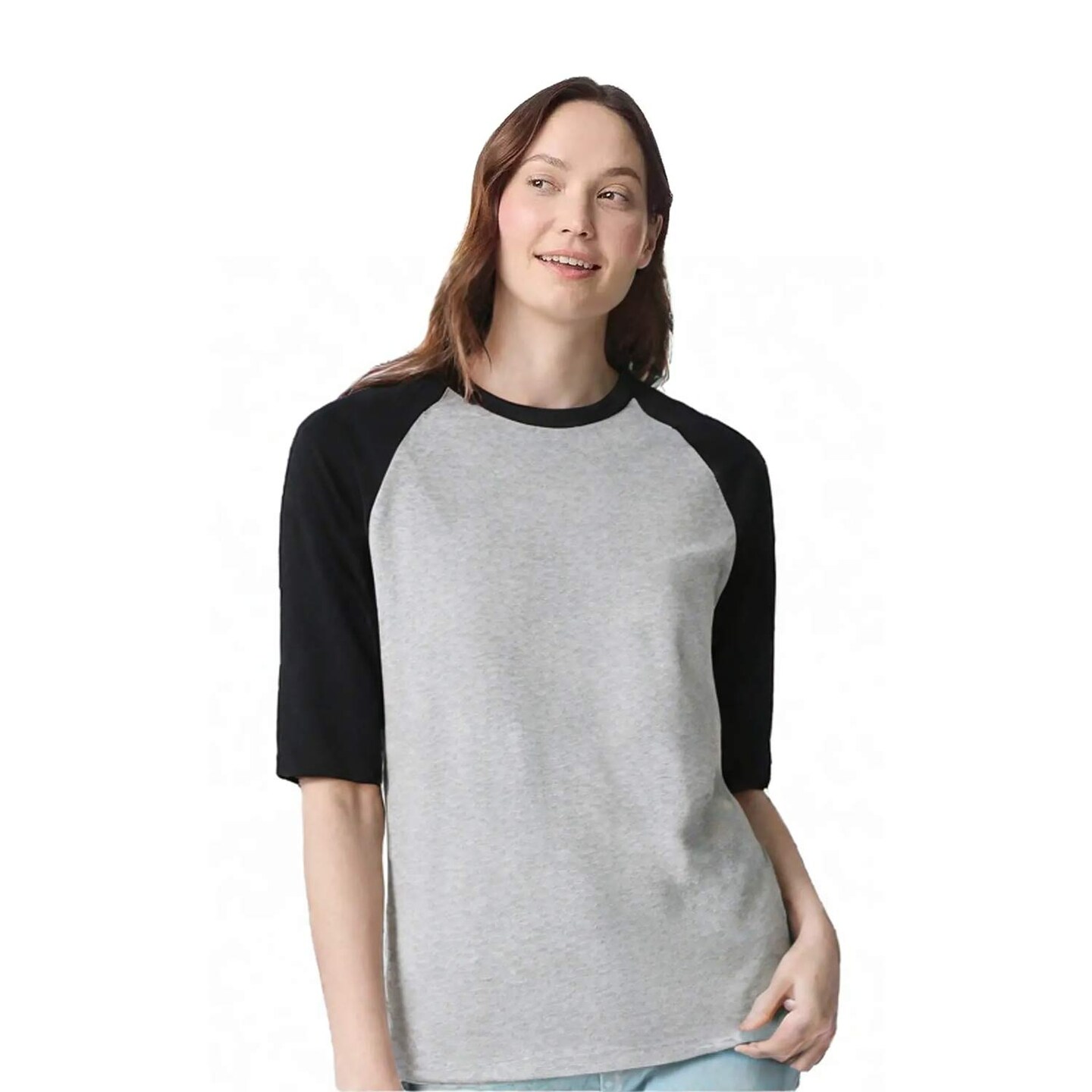 Gildan Heavy Cotton Raglan Crewneck Three-Quarter Sleeve T-Shirt