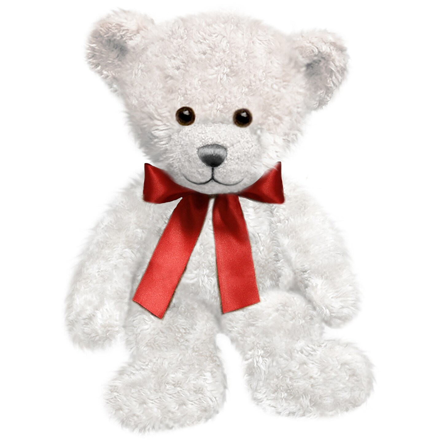 First and Main - White Spencer Bear Plush, 10.5 Inches