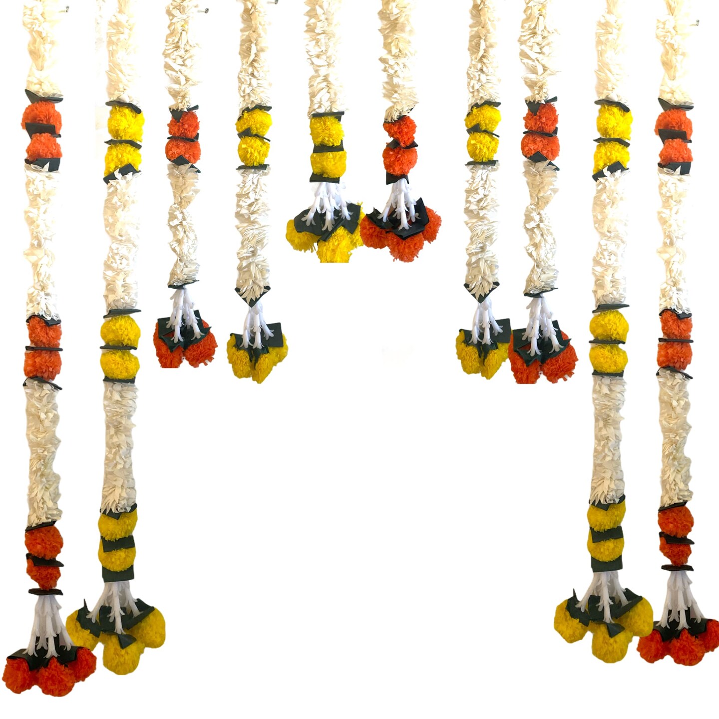 Jasmine Marigold Flowers Garland for Home Party Door Hanging Diwali Decorations Day of the Dead Dia De Los Muertos Ofrenda Halloween Mexican Fiesta Decor
