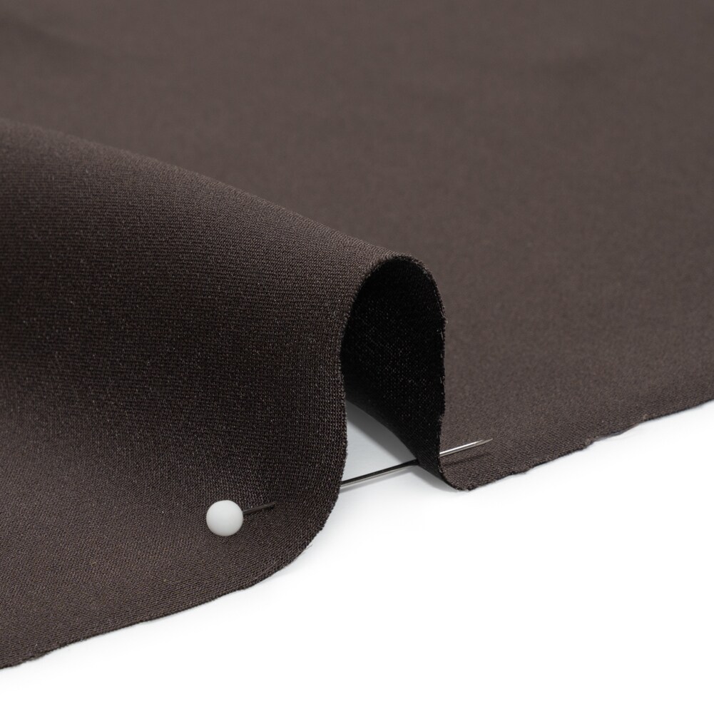 1 Yard Solid Deep Charcoal Silk Fabric, 4Ply Crepe 44" Wide Ideal for Designer Fashion Projects