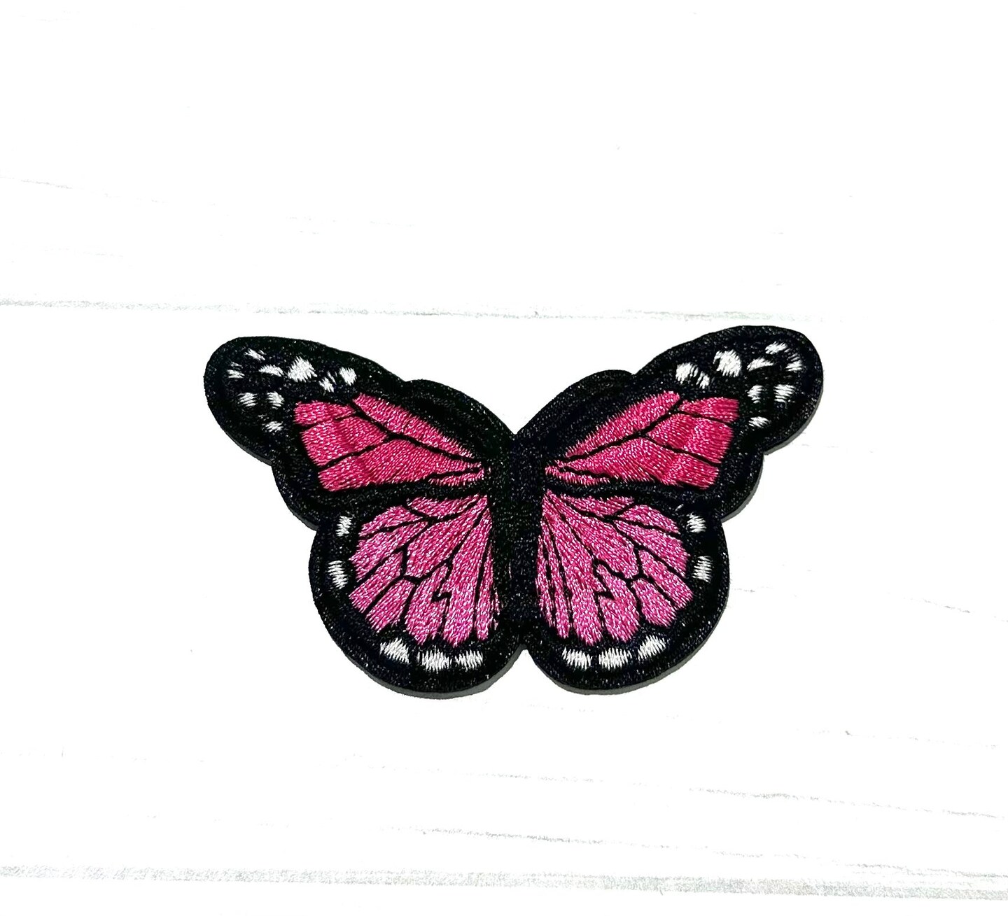 Monarch butterfly embroidered patch