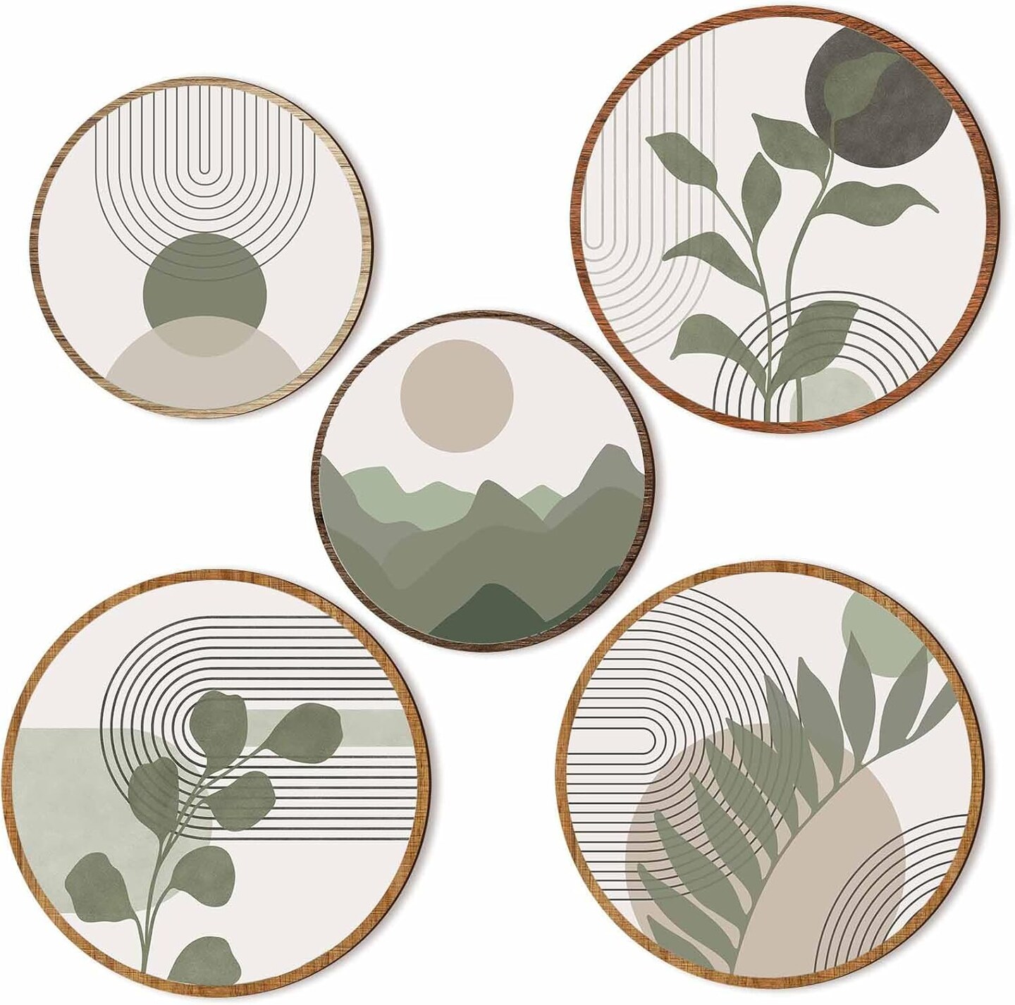 Wooden Wall Art Bohemian Wall Hanging - (Sage Green)