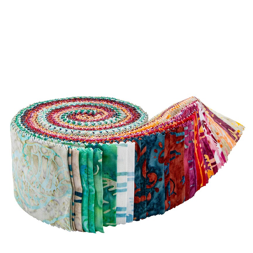 Expressions Batiks 2.5&#x22; Strip Roll (Jelly Roll / Rolie Polie) in Places You&#x27;ll Go Beach Sunset and Island Breeze by Riley Blake Designs for Riley Blake (RP-23230B-40)