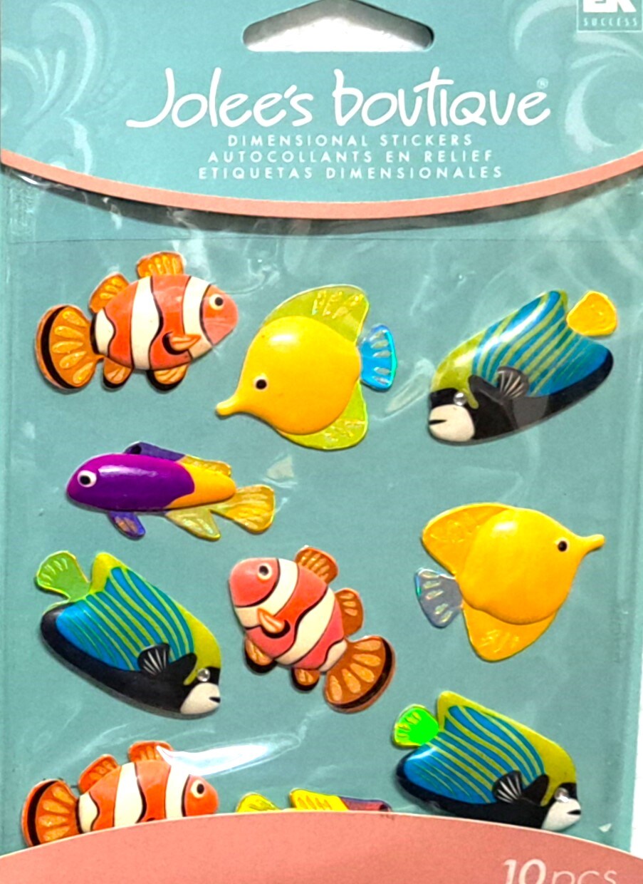 Jolee's Boutique Tropical Fish Cabochons Dimensional Stickers