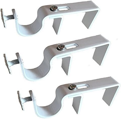 product name is NoNo Bracket - No Drill Curtain Rod Bracket attachment over blinds Set of 3