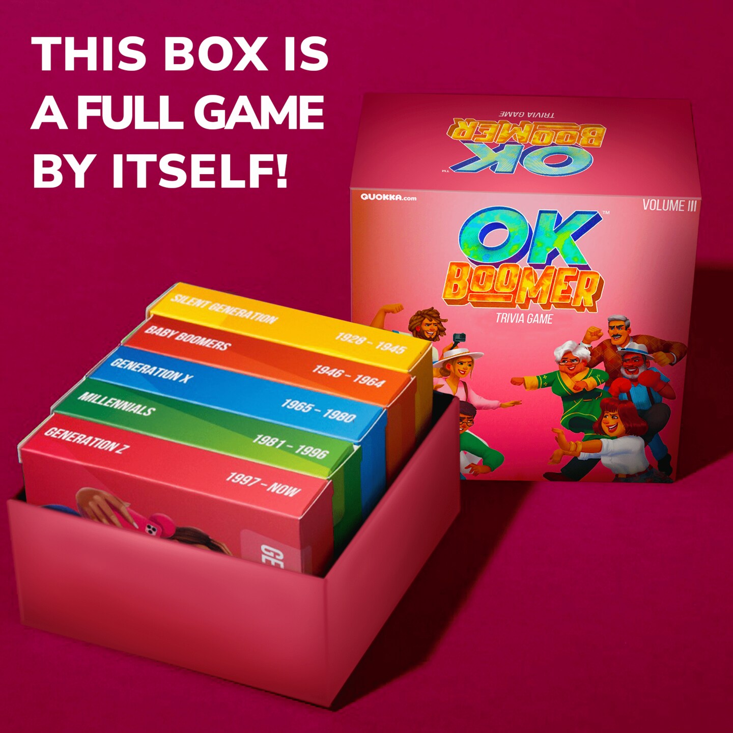 QUOKKA OK Boomer Board Games for Adults | Millennials vs Boomers