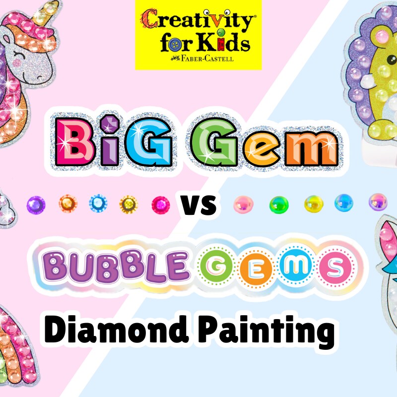 Kids Club: Big Gem vs. Bubble Gem Diamond Painting