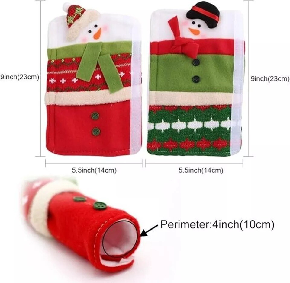 3Pack Christmas Microwave Oven Handle Door Glove Refrigerator Protective Glove