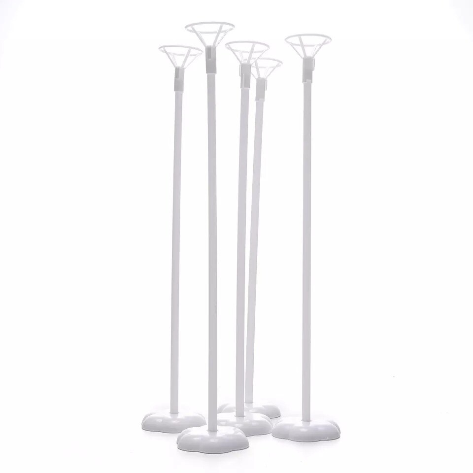 30 pcs 17&#x22; tall White Balloon Sticks Column Flower Stand Holders Decorations