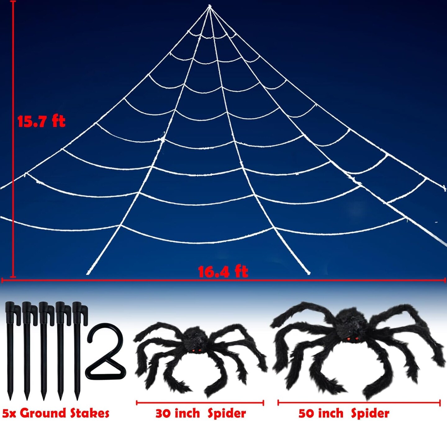 Giant Spider Web Halloween Decorations Outdoor