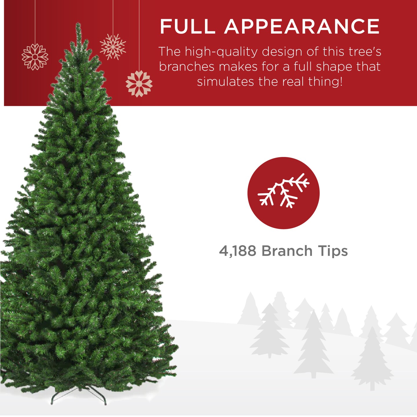 Best Choice Products Premium Spruce Artificial Christmas Tree w/ Easy Assembly, Metal Hinges &#x26; Foldable Base