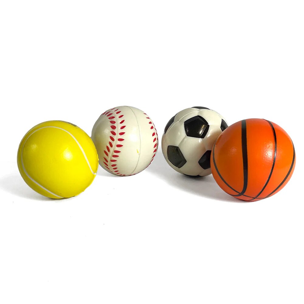 Puff Ball Sports Assorted 12 Ct