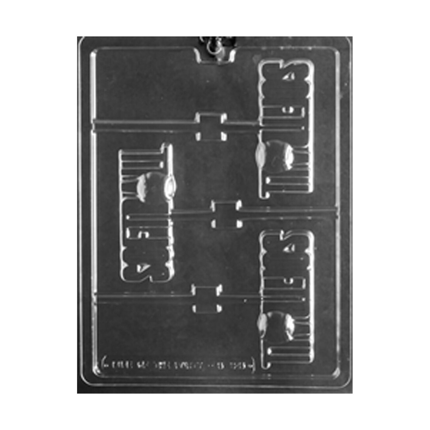 Softball Word with Ball Lolly Chocolate Mold