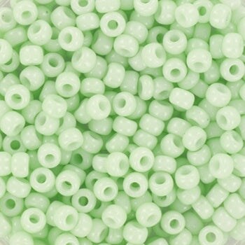 Miyuki 8 Round Seed Bead, 8-3318, Opaque Light Mint, 10 grams