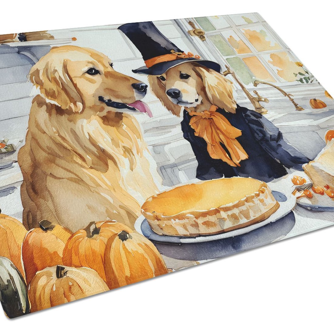 Edge Collections - 15" x 12" - Multicolor - Golden Retriever Cutting Board - 1 Piece