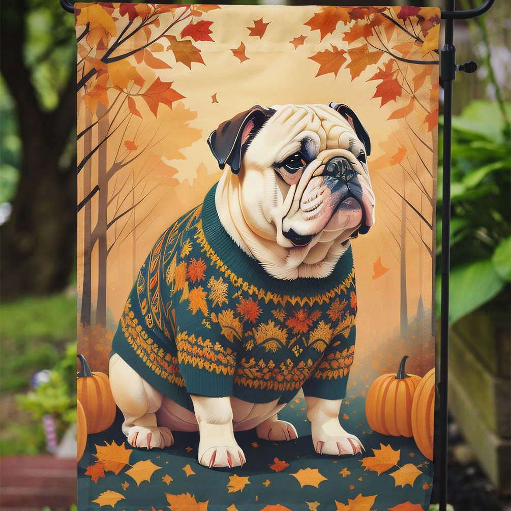 Edge Collections - 11.25" X 15.5" - Multicolor - Garden Flag English Bulldog Decorative Yard Flag - 1 Piece