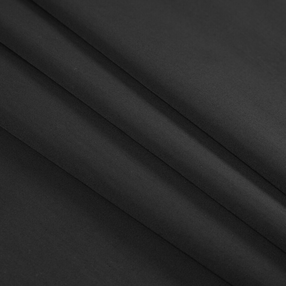 1 Yard Theory Black Stretch Cotton Sateen Fabric Smooth Medium Weight